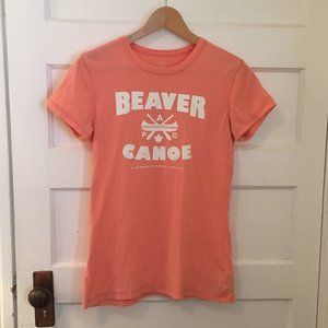 Beaver Canoe peach cotton t-shirt - size S
